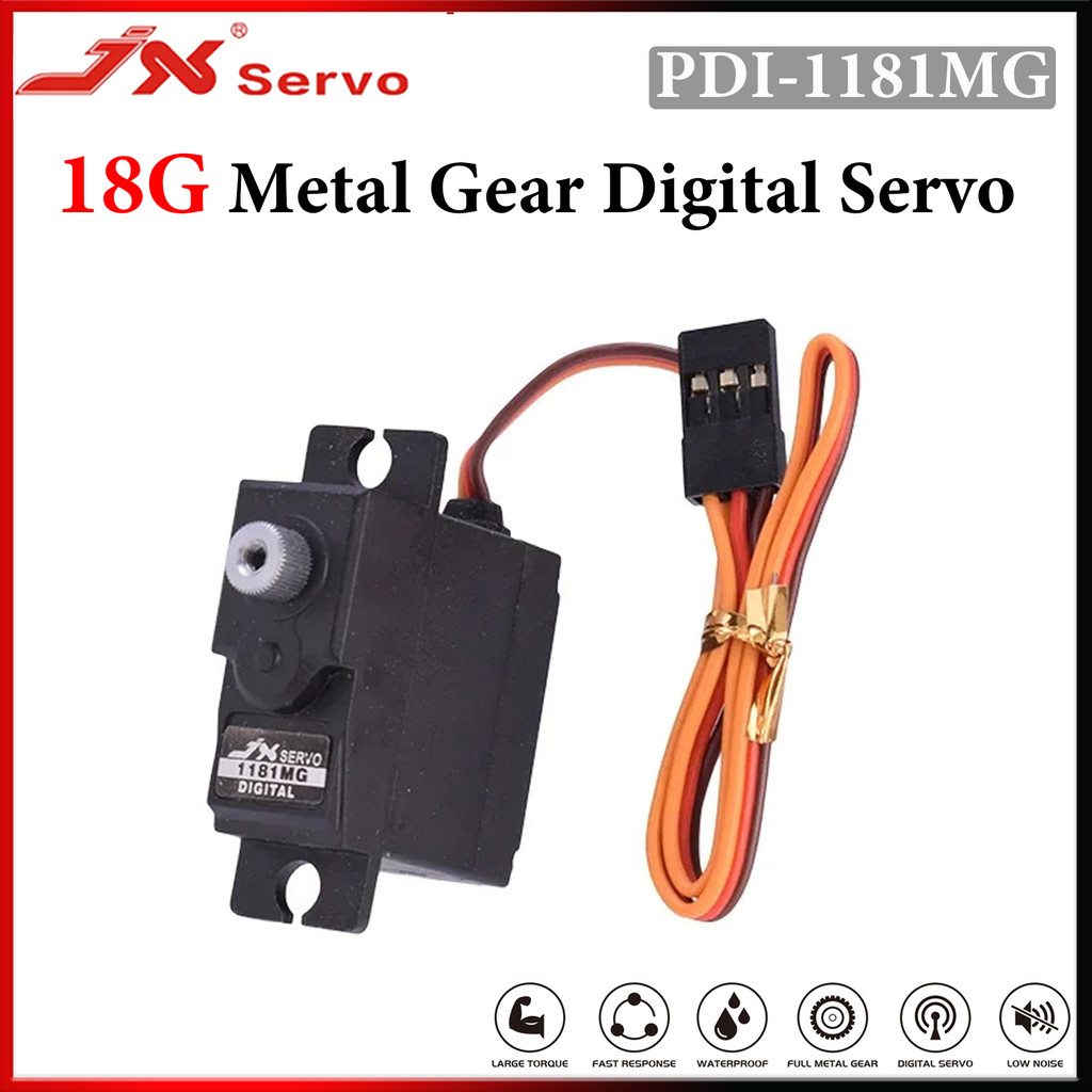 JX PDI-1181MG 18G 3.5KG เกียร์โลหะ Digital Core Servo สําหรับ WLtoys 144001 1/16 RC รถ WPL B16 B24 B