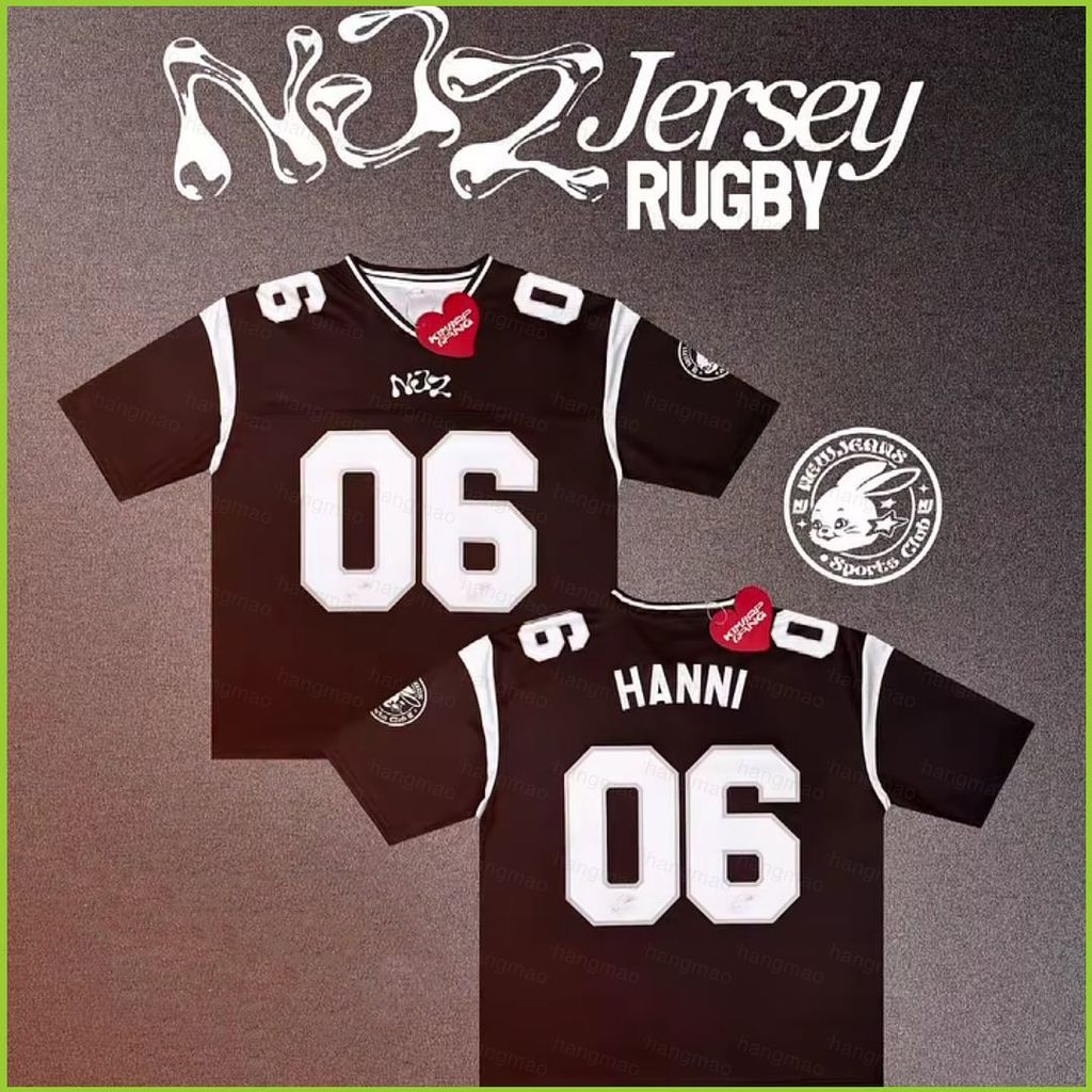 XS1 NJZ เสื้อรักบี้ NEWJEANS NJZ MINJI HANNIELLE HAERIN HYEIN kpop เสื้อยืดแขนสั้น XS1