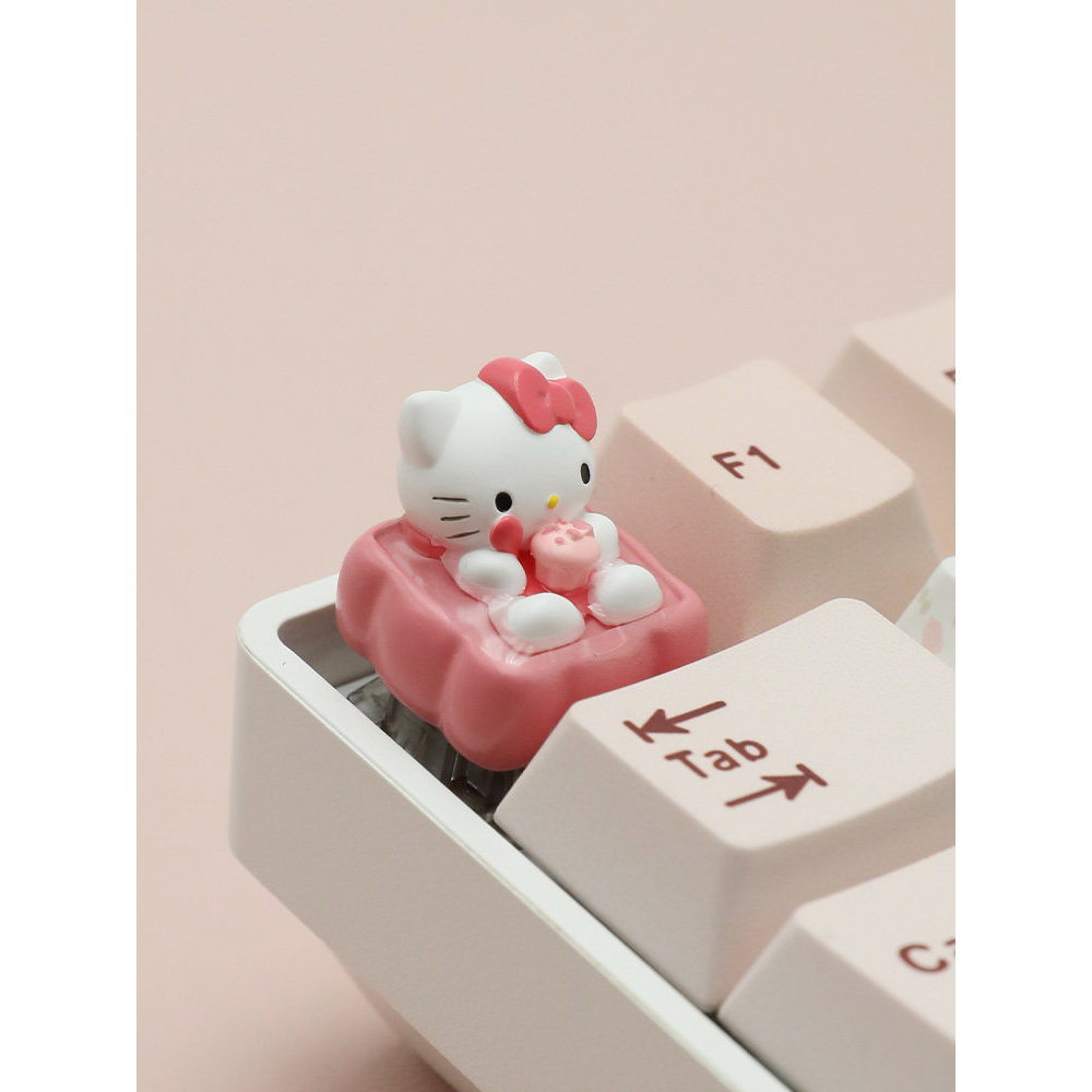 คีย์แคป keycap anime HelloKitty ขนมหวานที่ไม่ซ้ํากัน Keycap น่ารักคีย์บอร์ดแบบกลไกหมวกที่กําหนดเอง E