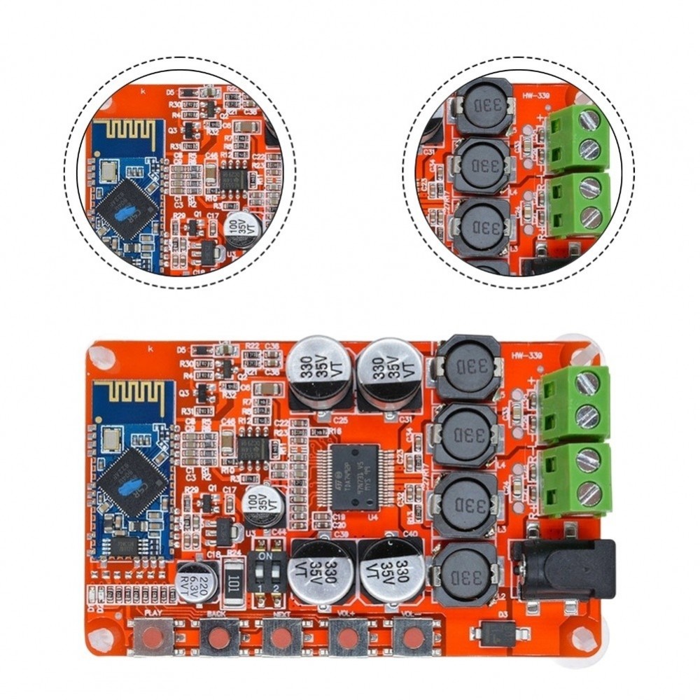 TDA7492P CSR8635 บอร์ดเสียงบลูทูธ 2x50W เอาต์พุตพร้อมระบบควบคุมการรับสัญญาณแบบปรับได้