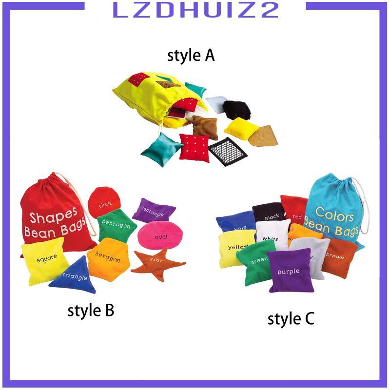 [Lzdhuiz2] Cognitive Beanbag Game Geometric Bean Bags Kids Throwing Cornhole Bean Bags