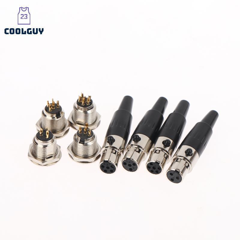 [YLSW] 1 ชิ้นขนาดเล็ก XLR Audio ขั้วต่อตรง Mini XLR 3/4/5/6 พินปลั๊กหญิง/ชาย Soet สําหรับสายไมโครโฟน TH