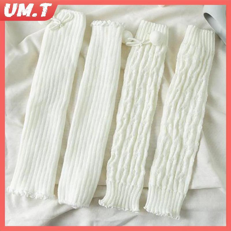 UM.T ญี่ปุ่น Lolita เข่า Kawaii ขาอุ่นถัก Sos ขนสัตว์ถักเท้าคอสเพลย์ฤดูหนาวผู้หญิงฤดูใบไม้ร่วง Sos n