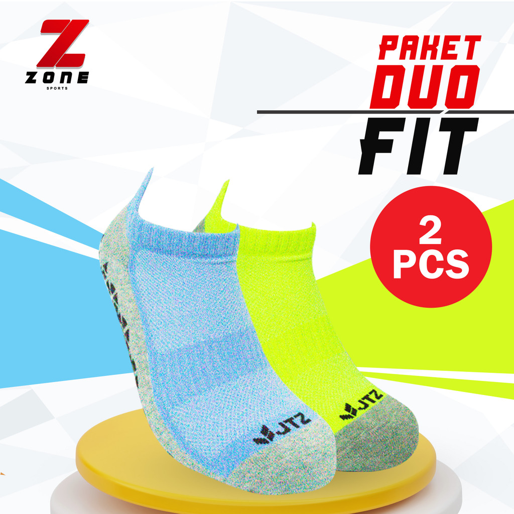 Zone - แพ็คเกจถุงเท้าข้อเท้ากันลื่น JTZ Duo Fit