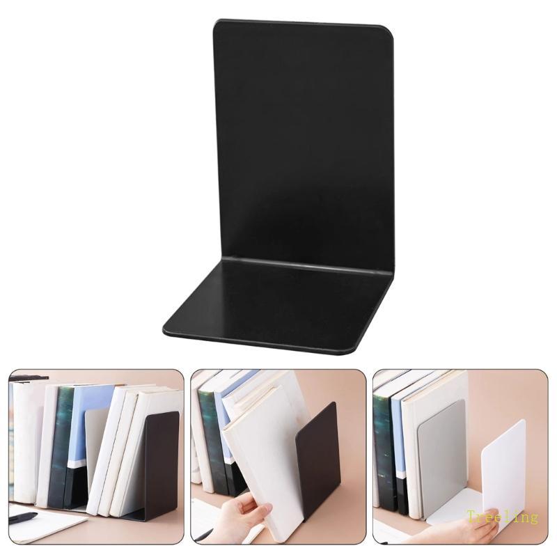 Treeling Book Holders Shelf Book Stoppers Book End L-Shaped Bookends Book Support Rack