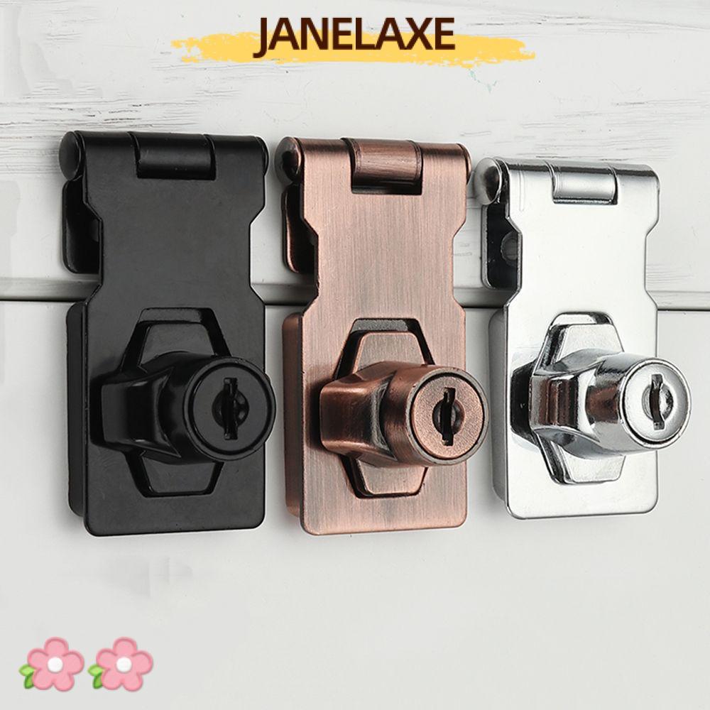 JANELAXE932JN Keyed Hasp Lock Office Home Security Cupboard สังกะสีอัลลอยด์ตู้
