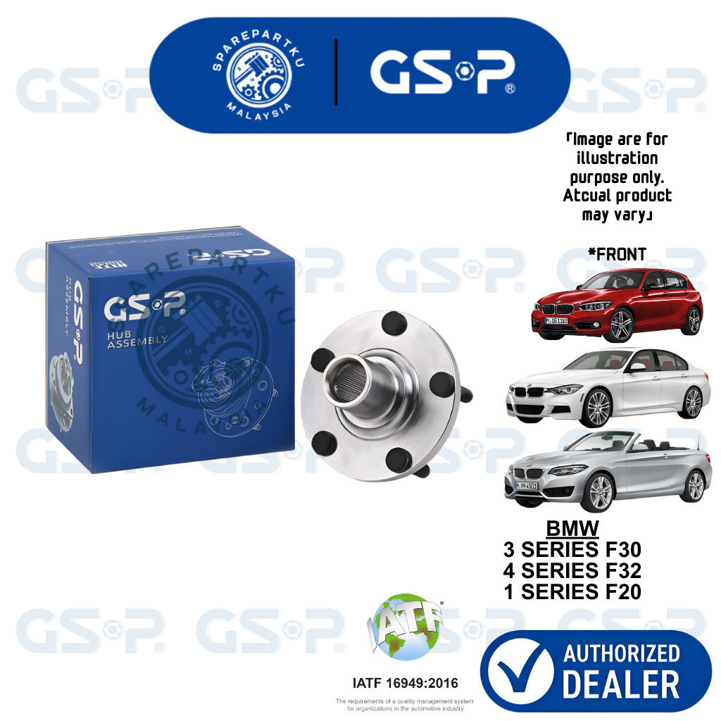 GSP FRONT WHEEL HUB BEARING สําหรับ BMW 3 SERIES F30 4 SERIES F32 1 SERIES F20 (AUTO/MANUAL) GSP WHE