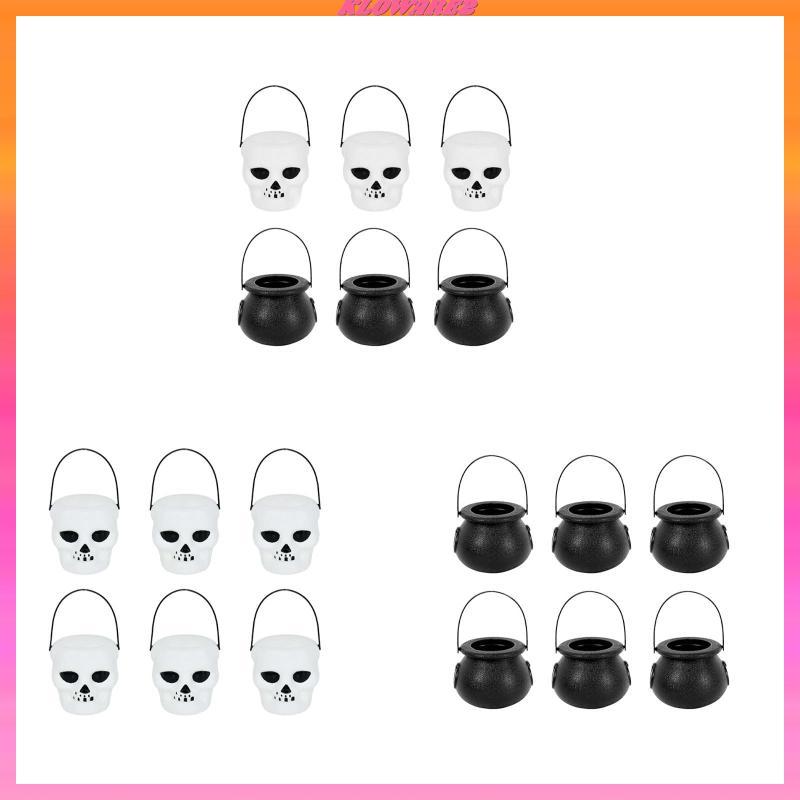 [Kloware2] ลูกอมฮาโลวีน Cauldron Halloween Candy Bucket Candy Cauldron Halloween Toy