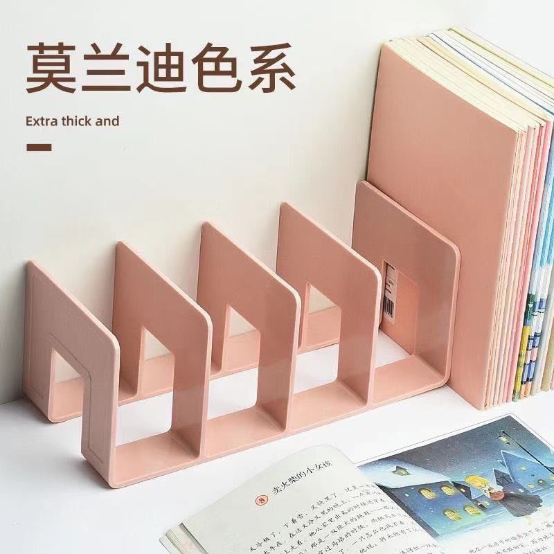 Book Stand Shelf Desktop Book Storage Handy Tool Separator Book Desk Shelf Transparent Acry Bookend 