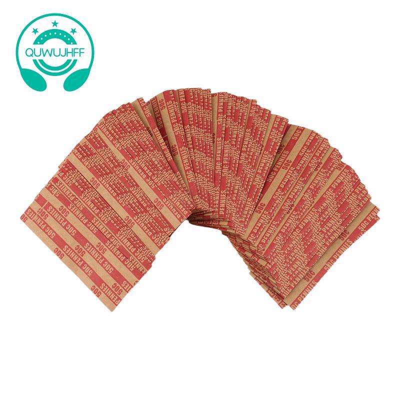 (quwujhff)100 ชิ้น Penny Coin Wrappers Penny Sleeves Flat As Shown Penny Rolls Wrappers