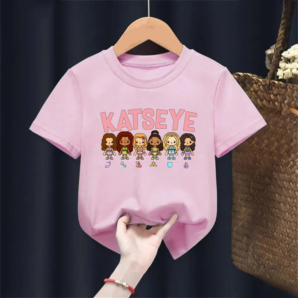 Katseye Girls K-Pop Short-Sleeved T-Shirt for Girls, Designed from Cute Anime. with Summer Graphics3