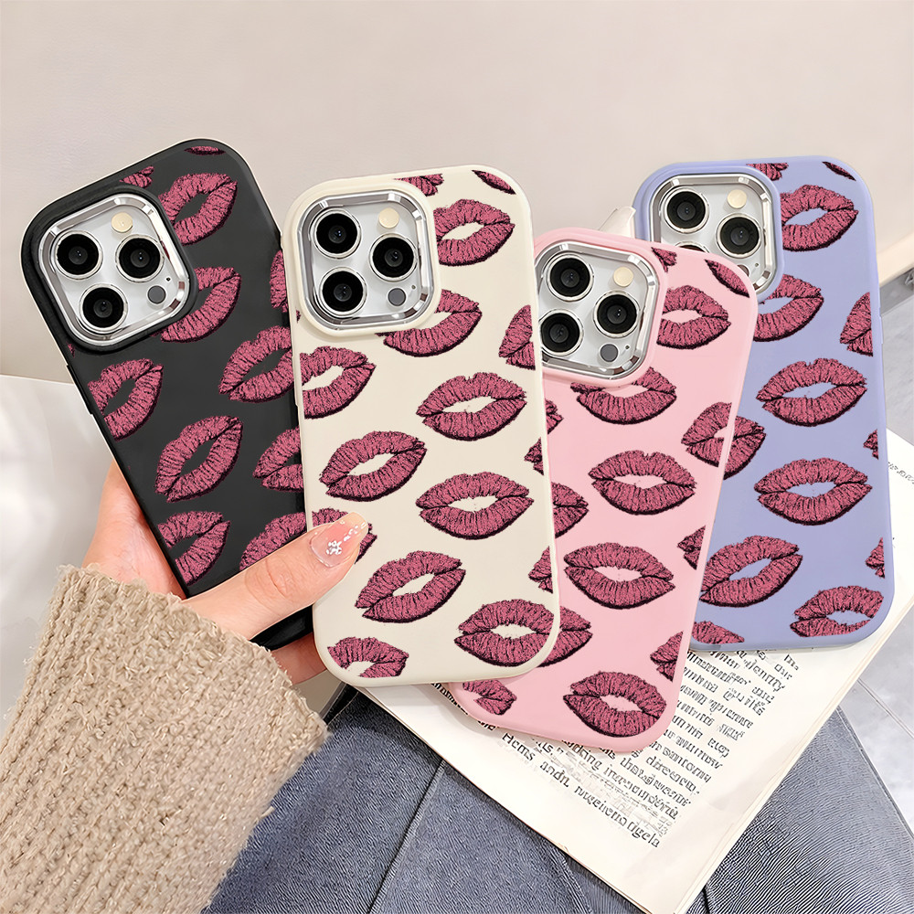 VIVO ลิปสติก Kiss Chubby 3D น่ารัก Softcase Anti Shock สําหรับ Y28 4G Y18/Y03 Y100 5G/Y200E 5G Y36 4