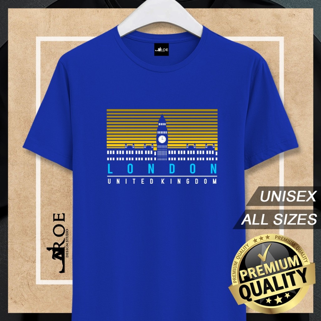 เสื้อยืด Baju LONDON UNITED KINGDOM Unisex