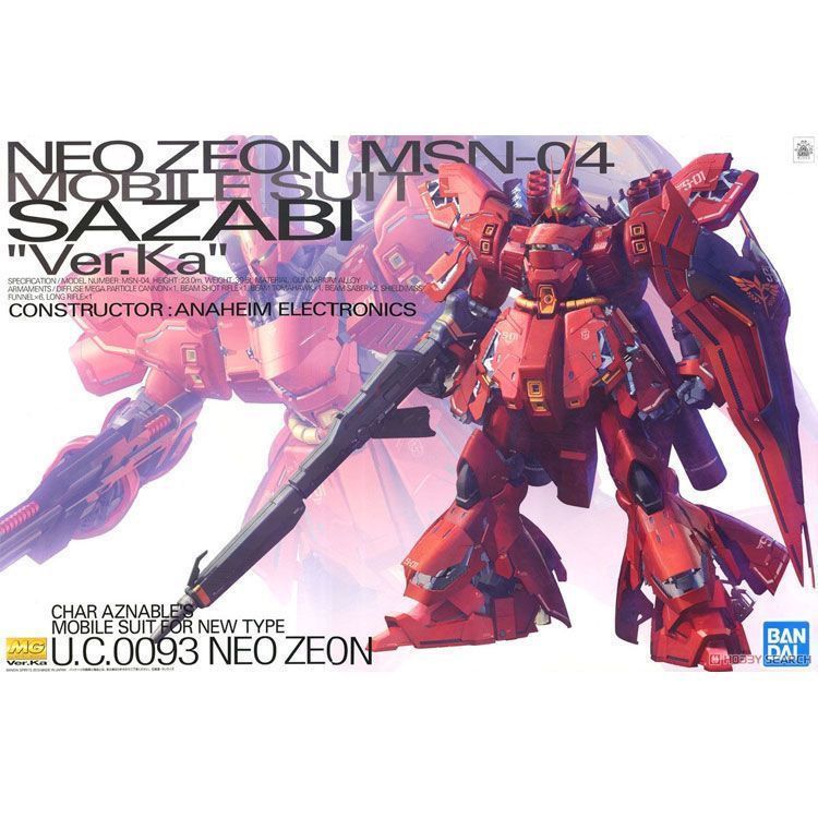 Bandai รุ่น 55457 MG 1/100 SAZABI SAZABI Goda Char Ver.KA เวอร์ชั่นการ์ด