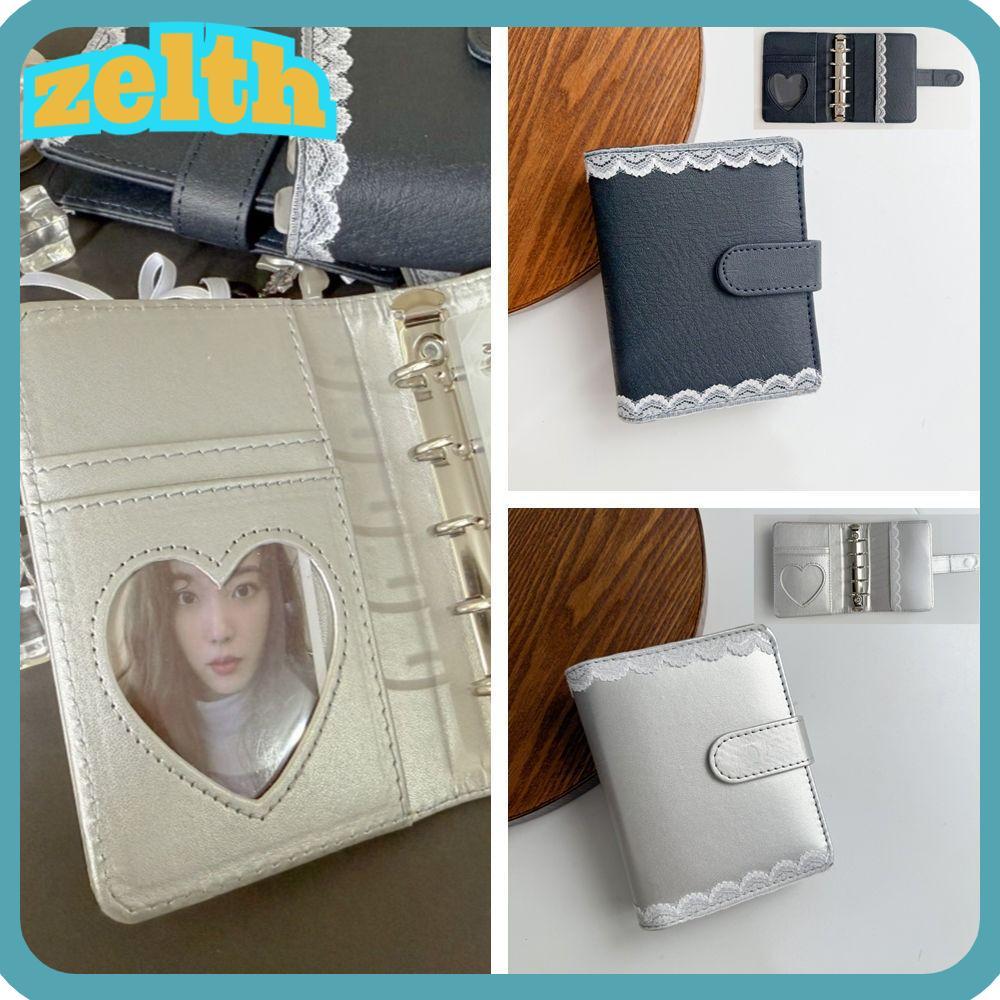 ZELTH โน้ตบุ๊คลูกไม้ Binder Cover, PU หนังกันน้ํา M5 Binder Cover, Creative ของขวัญเงินสี DIY รีฟิล 