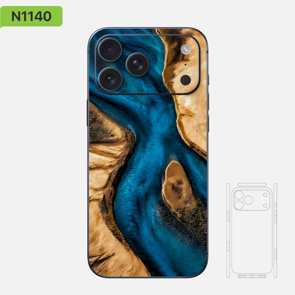 Premium Skin Wrap Decal Sticker ไวนิลสําหรับ iPhone 17/16/15/14/13 - IP039 - Full Wrap Decals