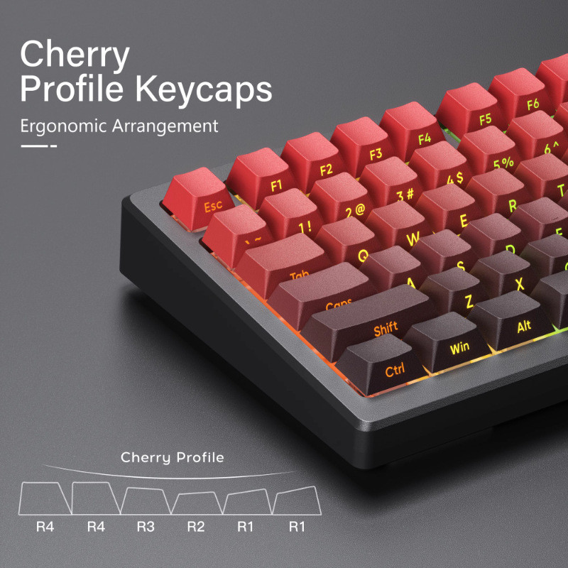 X XVX Two-Color Gradient OEM ฉีด Keycap คุณภาพสูง High-Appearance Light-Transmission Keycap PBT Posi