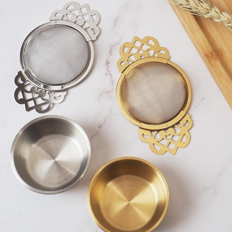 Double-layer Fine Mesh Tea Filter สแตนเลสตะแกรง Teaware Kitchen (TH)
