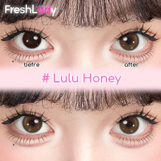 【FDA】Freshlady คอนแทคเลนส์ตาหวาน Brown Grey คุณผู้หญิง คุณผู้หญิง การพักผ่อน คอนแทคเลนส์รายเดือน Lulu 14.5mm