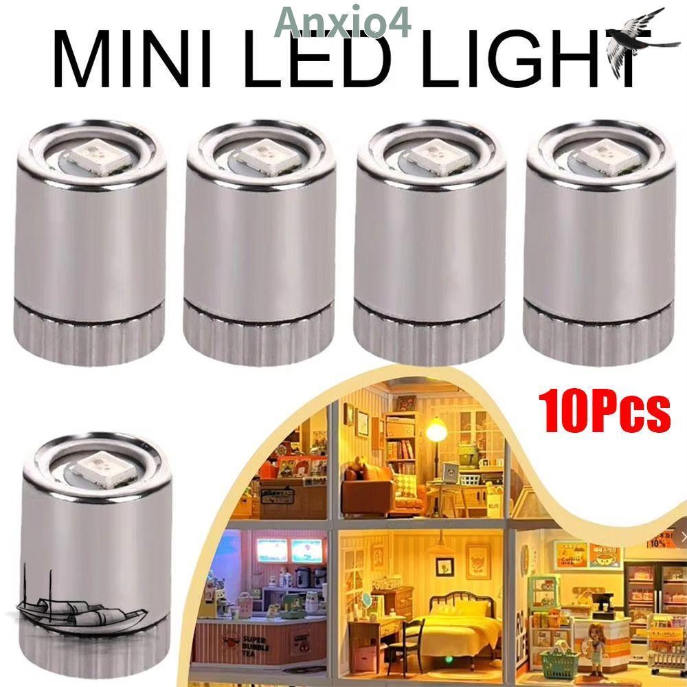 ANXIO4 ไฟ LED ขนาดเล็ก 10 ชิ้น, หลอดไฟขนาดเล็กสีสันสดใส, แบตเตอรี่ขับเคลื่อนของเล่นอิเล็กทรอนิกส์อุปกรณ์เสริมสําหรับฐานไส้ตะเกียงโคมไฟ
