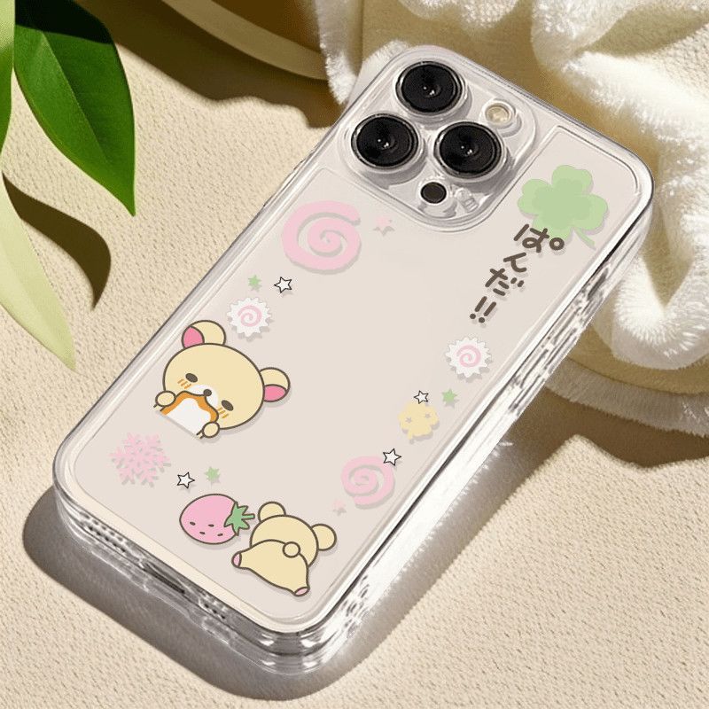 Strawberry Rilakkuma เหมาะสําหรับ iPhone Apple 12promax เคสโทรศัพท์ xr/16plus/13 เคสโทรศัพท์บางเฉียบ