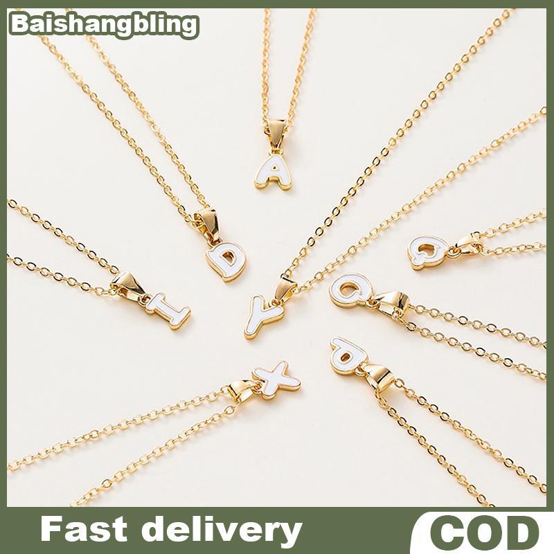 สร้อยคอcharmอักษรตัวย่อBSBL แบบพรีเมียม สำหรับผู้หญิงและผู้ชาย เป็นของขวัญที่สวยงามและสุภาพ