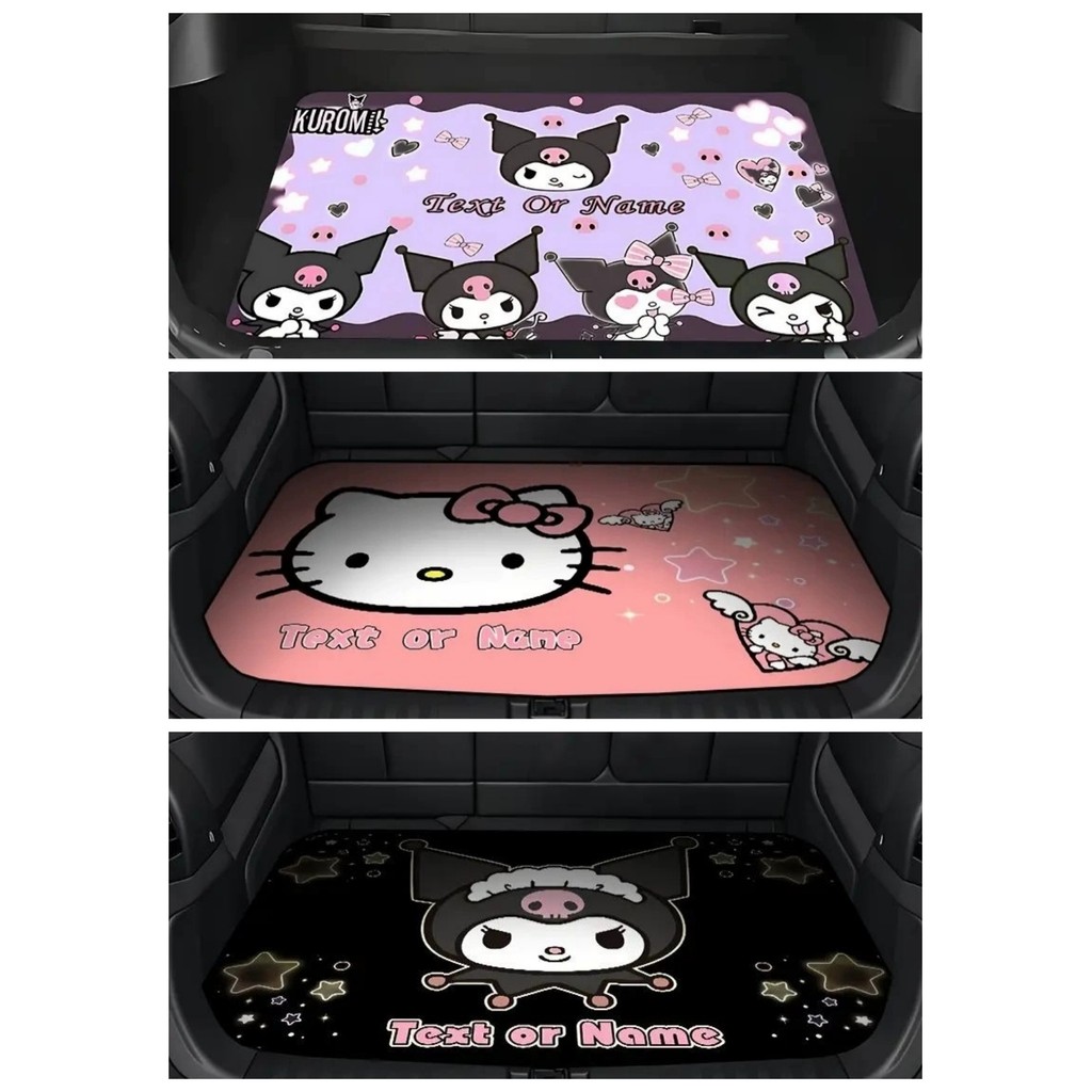 แผ่นปูท้ายรถ Kuromi คุโรมิ 75x100ซม หนา3มม กันลื่น กันรอย ใส่ได้ทุกรุ่น