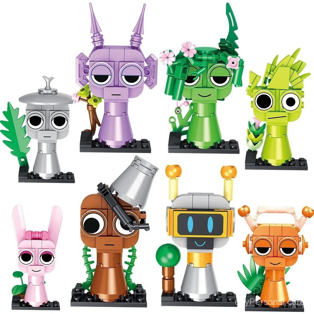 8 Styles Sprunki Incredibox Complete Set Of Dolls Assemble Building Block Model Kids Puzzle Toys Kid