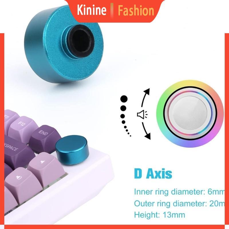 KIN รอบคีย์บอร์ดลูกบิดลูกบิดโลหะสําหรับ F75 IK75 คีย์บอร์ดแบบกลไกการควบคุมที่แม่นยําสําหรับเกมเมอร์แ
