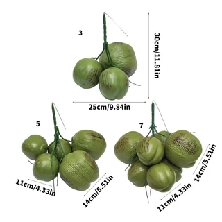 Realistic Coconuts Fruit Vegetable Model Photography Props Durable ABS Materials