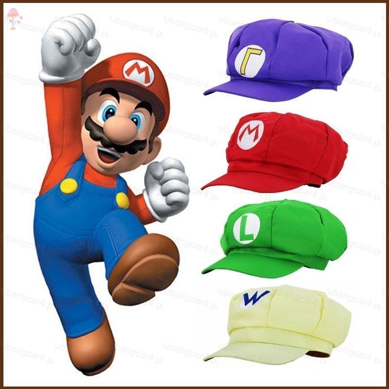 หมวกคอสเพลย์ Super Mario Bros Mario และ Luigi สีแดงและสีเขียวNintendoเกมMario Odyssey