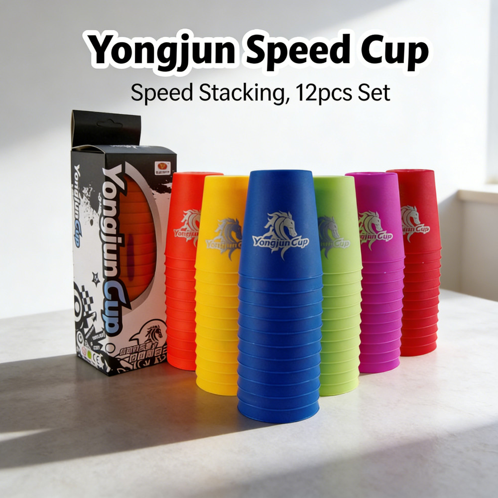 ถ้วยซ้อน Quick Speed Flying Cup Cup Cup 12 ชิ้น/เซ็ต Stacking Yongjun YJ