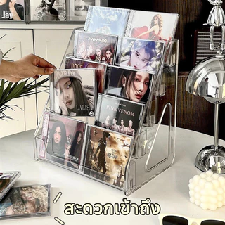 ชั้นวางอะคริลิค 3-5 ชั้น เก็บแผ่นCD ดีวีดี บลูเรย์ อัลบั้ม อายแชโดว์ เครื่องสำอาง แสดงผลสวย จัดระเบียบได้