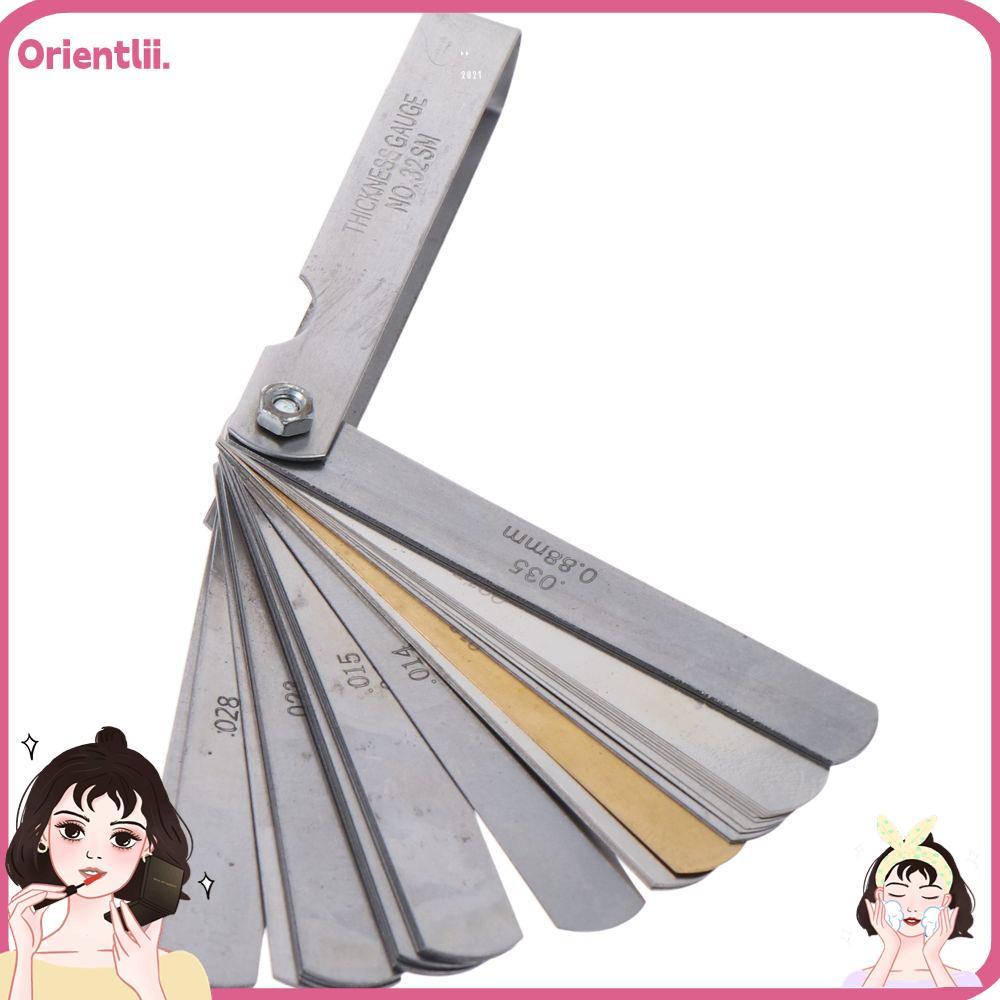 ORIENTTK 32 Blades Feeler Gauge, 0.04 ~ 0.88 mm (0.0015 ~ 0.035 นิ้ว) เครื่องมือวัดช่องว่างสแตนเลส, 