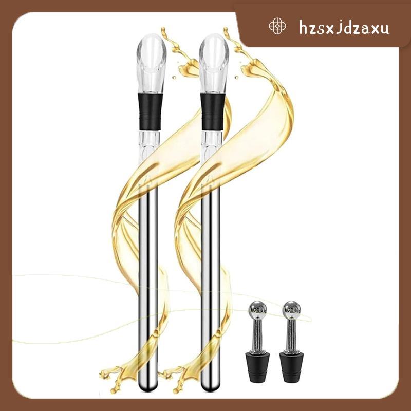 hzsxjdzaxuWine Chiller Stick, Wine Cooling Stick, Wine Cooling Stick, Stainless Steel Wine Cooler St