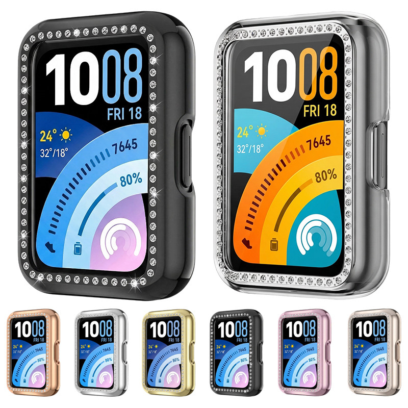 Hollow Diamond PC สําหรับ Huawei Band 11/11 Pro/Huawei Band 10 9 8/NFC Anti Gores ฝาครอบป้องกันหน้าจอกันชนอุปกรณ์เสริมสําหรับ Huawei Band 11 ราคา ถูกที่สุด ดีลบีเคเค รูปภาพหลัก