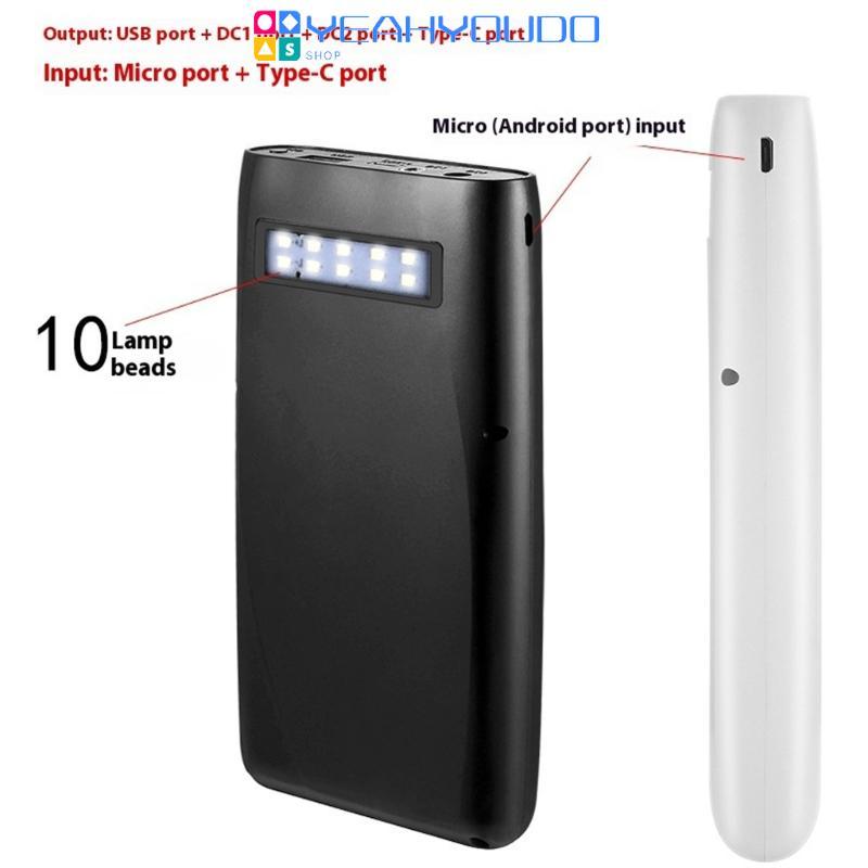 Yeahyoudo MultiDevice Compatible 18650 Holder 7Slot Plastic Case DC5V-12V Output