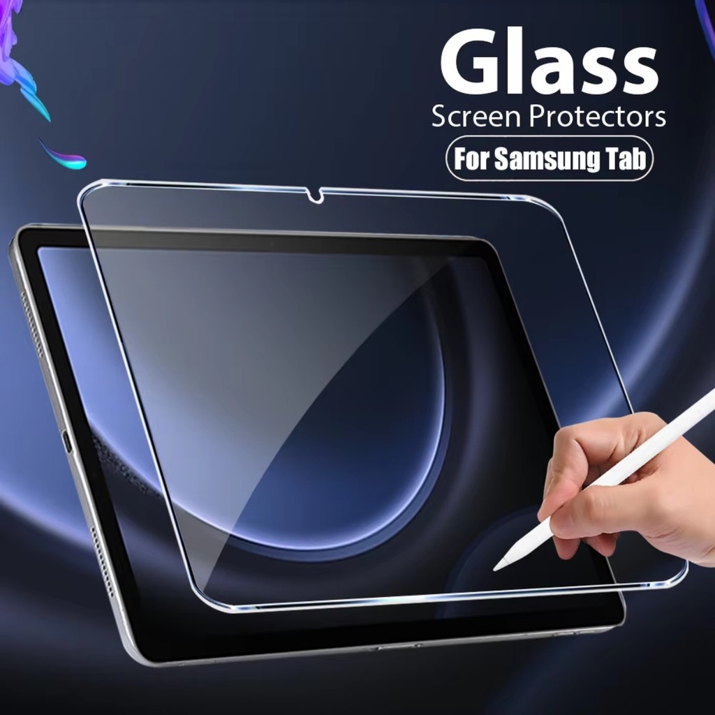 ฟิล์มกระจก แบบใส นิรภัย สำหรับ SAMSUNG Galaxy Tab A9 +/S7 S8 S9 Plus,Fe +/A8 /S6lite /A11 + S10lite