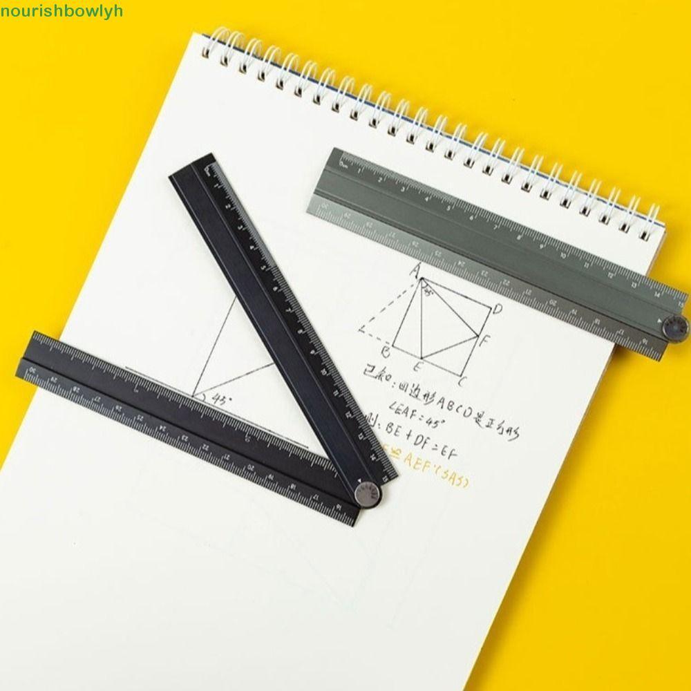 NOURISHBOW โลหะเครื่องเขียน Rule,อลูมิเนียมสไตล์เรียบง่ายพับไม้บรรทัด,ของขวัญ 15 ซม.30 ซม.Creative พับนักเรียนวาด Measuirng เครื่องมือสําหรับกราฟิก