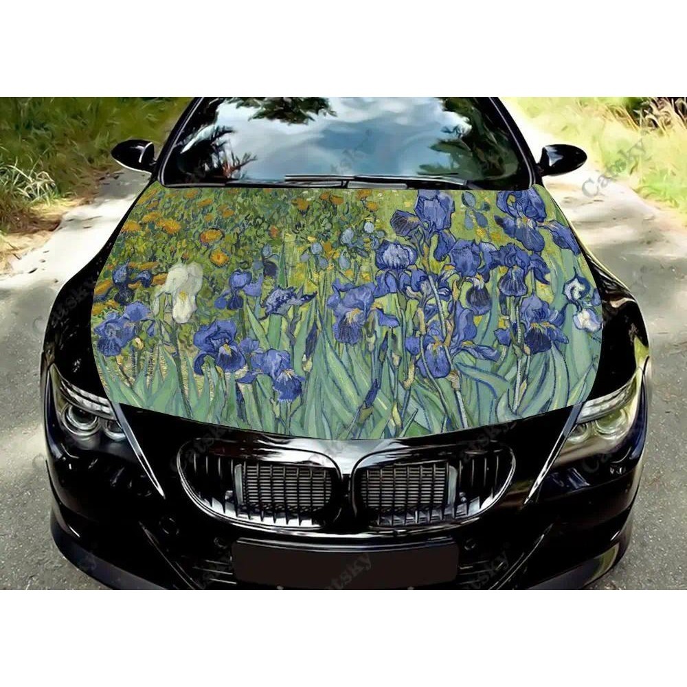 Van Gogh Art ภาพวาดสีน้ํามันรถ Hood Decal รถ Decal สติกเกอร์ไวนิลรถ SUV Wrap สีรถบรรทุกกราฟิกรถ Hood