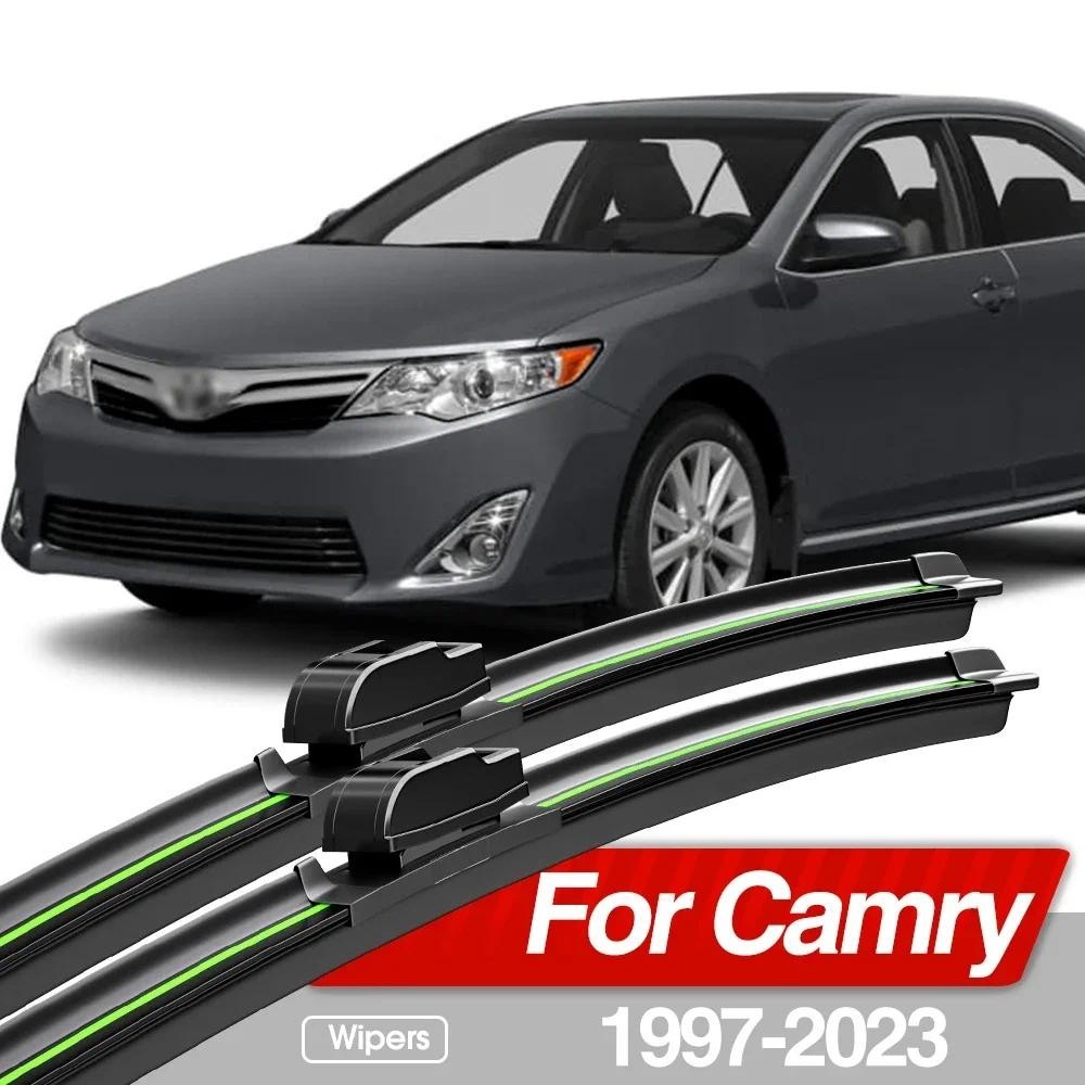 สําหรับ Toyota Camry XV20 XV30 XV40 XV50 XV70 1997-2023 ใบปัดน้ําฝนกระจกหน้า 2 ชิ้นกระจกหน้าต่างอุปก
