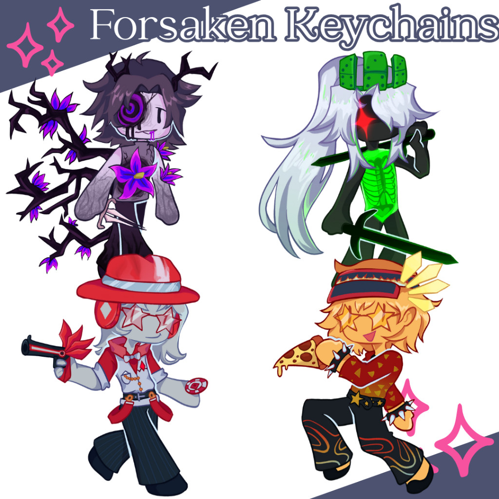 พวงกุญแจอะคริลิค Fanmerch roblox forsaken (elliot โอกาส ครั้งที่ 2 1x1x1)