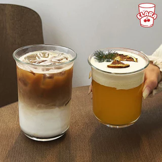แก้วกระจกตรงรูปทรงเรียบง่าย 339/488ml | แก้วกาแฟเย็น น้ำผลไม้ ชานม สไตล์อินสตา ปลอดสารตะกั่ว