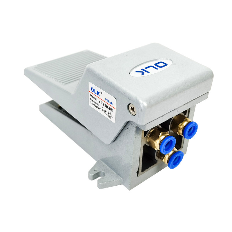 4F210-08 2 ตําแหน่ง 5 Way Momentary Air เครื่องมือเท้านิวเมติกเหยียบวาล์ว Switch4F210-08L พร้อมล็อคว