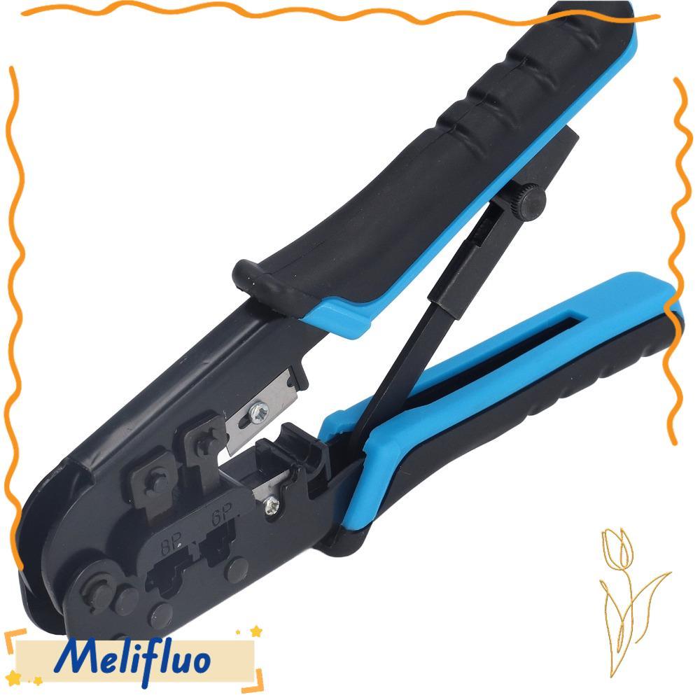 MELIFLUO RJ45 Crimp TOOL,เครื่องตัดลวดและStripper All-in-One Modular Crimping TOOL, 6 in 1 Cable Str