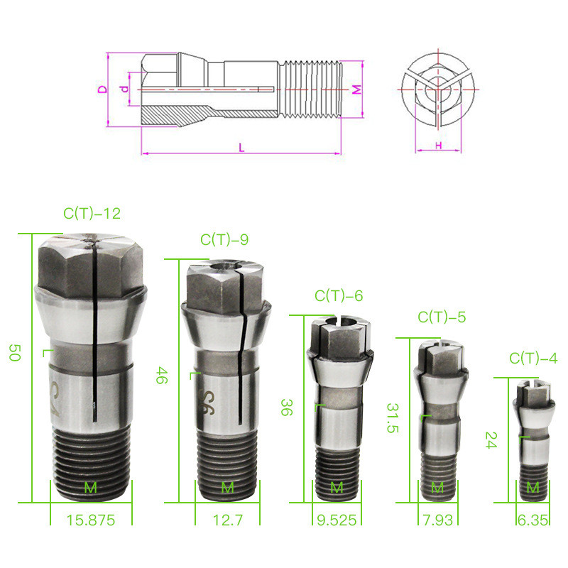 Multi-Shaft Tapping Machine Chuck CT5/CT6 อัตโนมัติ สําหรับเครื่องเจาะ