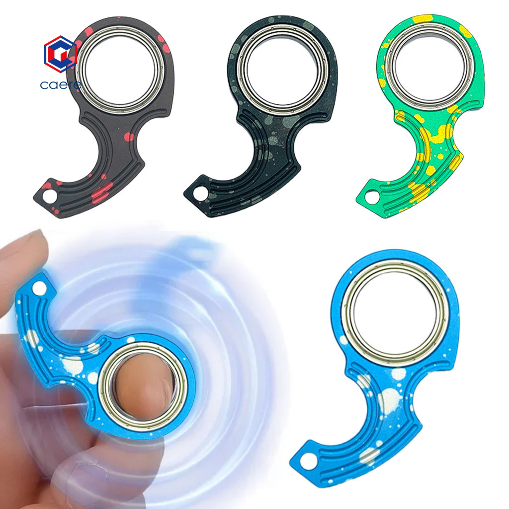 (Caere) One-handed Spinner พวงกุญแจ Fidget Spinner โลหะ Spinner Fidget ของเล่นสําหรับความเครียดบรรเท