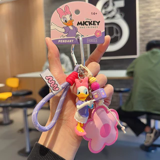 พวงกุญแจถุงมือหนัง Disney MIU ของแท้/การ์ตูน Minnie Mickey จี้ตุ๊กตาของขวัญเล็กๆ