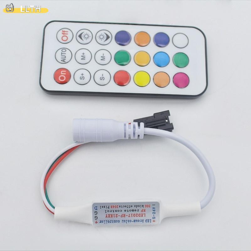 LLTH 1 ชุด RF รีโมทคอนโทรลไร้สาย DC5 V/12 V/24 V Mini Controller 3-PIN LED Controller สําหรับ Dream 