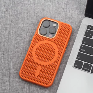เคสโทรศัพท์ซิลิโคนแม่เหล็กระบายความร้อนสำหรับ ไอโฟน iPhone 17 16 15 14 13 12 11 Pro Max Plus เคส Case ดีไซน์ใหม่ ลายรังผึ้งระบายความร้อน ฝาหลังเรียบนุ่ม กันกระแทก ป้องกันการกระแทก